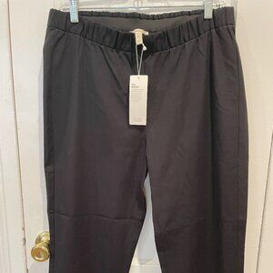 Eileen Fisher Black Stretch Cotton Ankle Pants, M